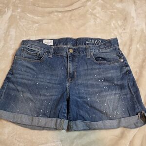 GAP Women's Distressed Blue Jean Shorts